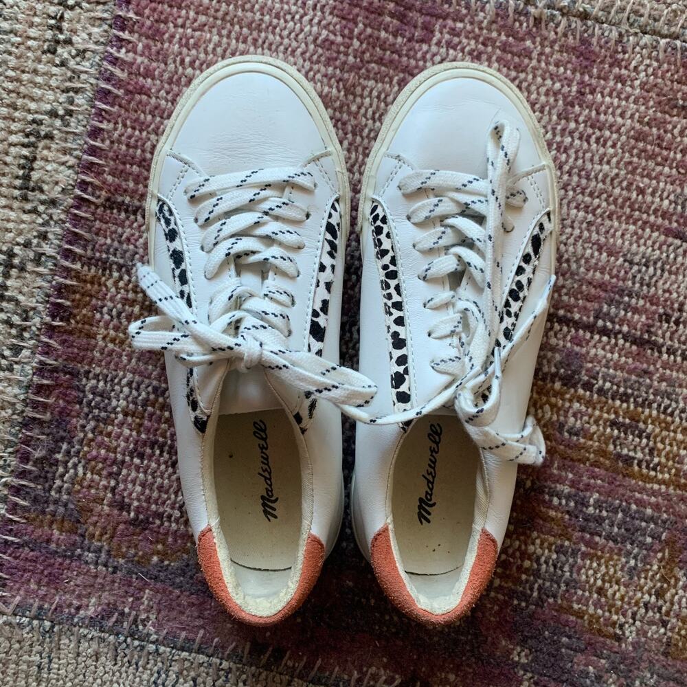 SIZE 5.5 MADEWELL SNEAKER WOMEN'S WHITE